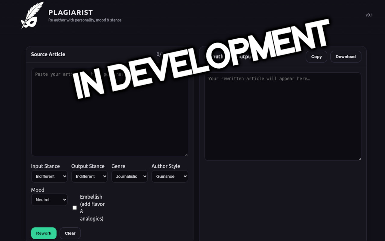Plagiarist — re-author with style and stance