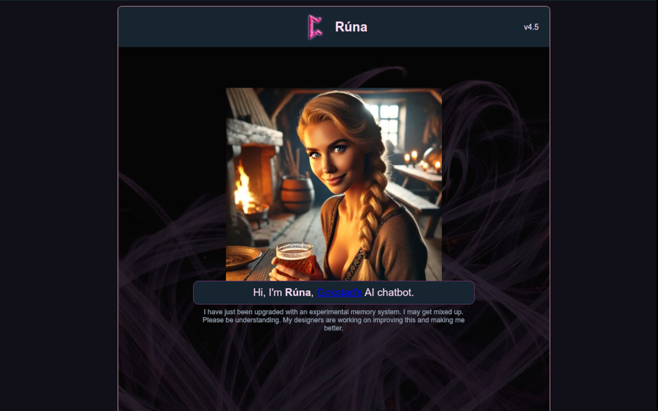 Rúna chatbot — conversational AI
