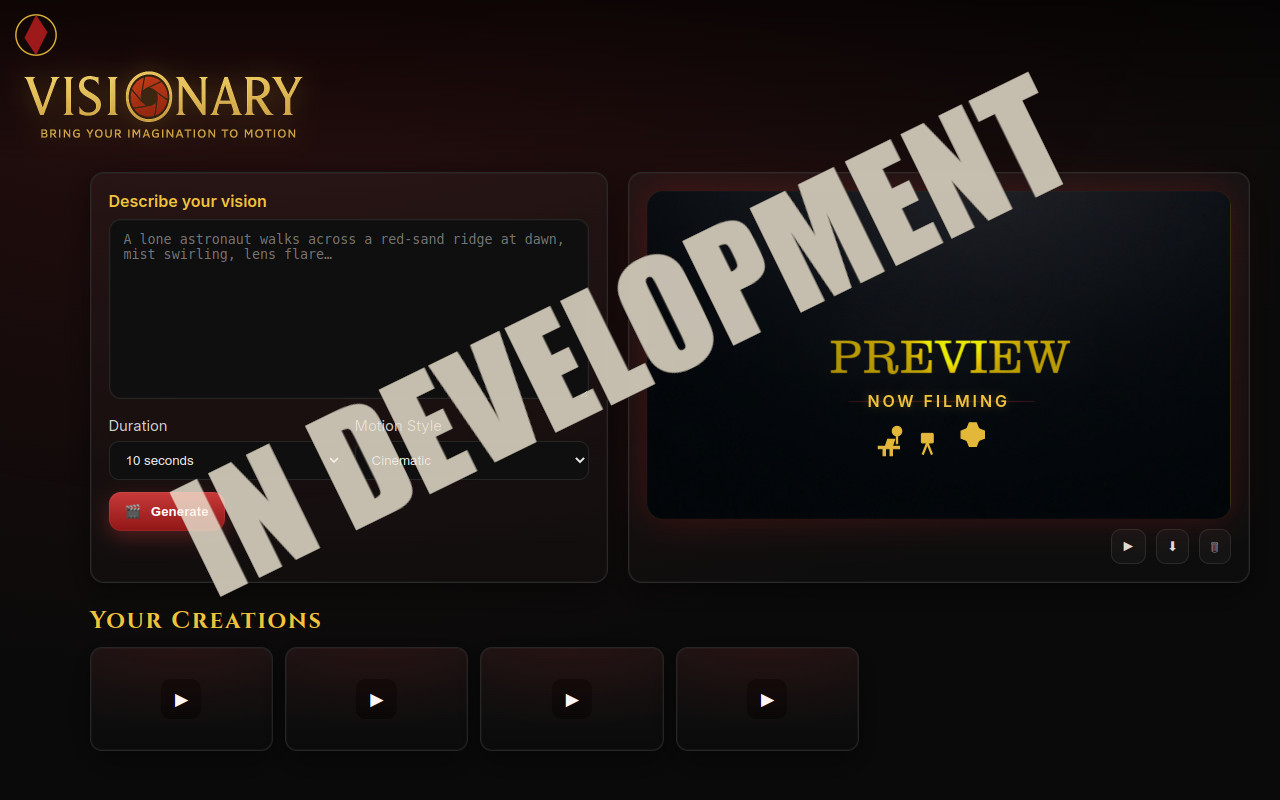 Visionary — bring your imagination to motion